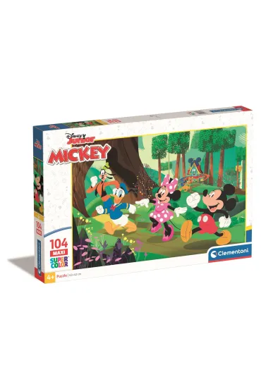 Puzzle 104 el. Maxi SuperColor. Mickey and Friends Clementoni