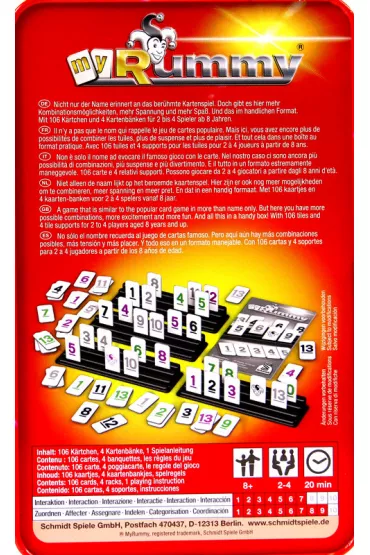 Rummy (w metalowej puszce) Schmidt Spiele-Gry