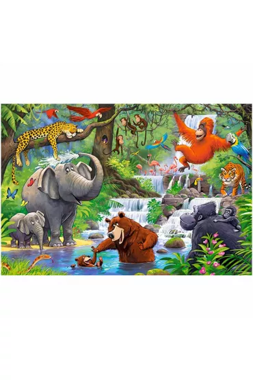 Puzzle 40 el. Zwierz�ta w d�ungli Castorland
