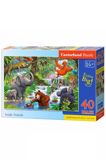 Puzzle 40 el. Zwierz�ta w d�ungli Castorland