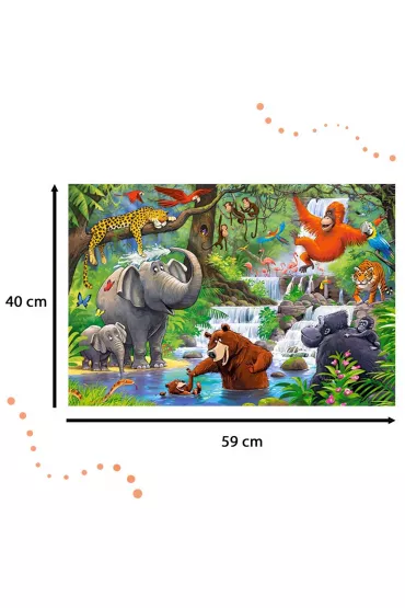 Puzzle 40 el. Zwierz�ta w d�ungli Castorland