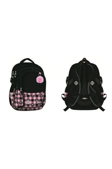 St. Majewski Plecak 4-komorowy Pink Checkered