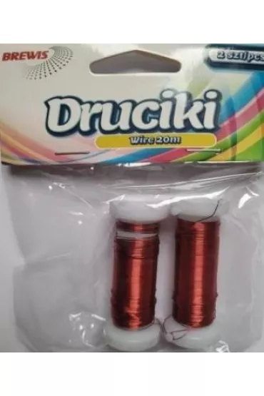 Brewis Drucik florystyczny czerwony 20m