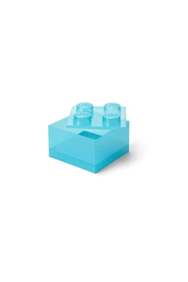 LEGO(R) pojemnik klocek czw�rka transparentny b��kit