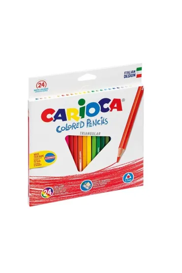 Carioca Kredki o��wkowe tr�jkatne 24 szt.