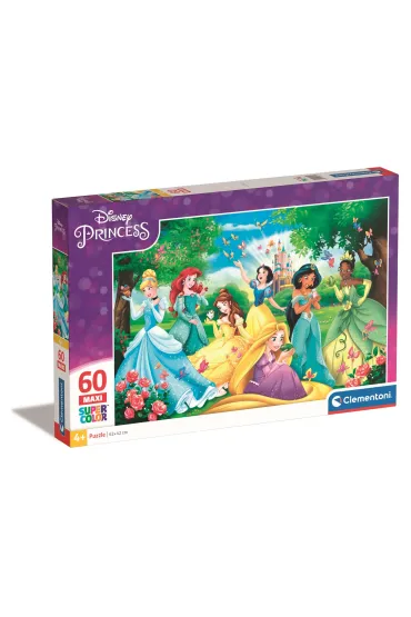 Puzzle 60 el. Maxi SuperColor. Princess Clementoni