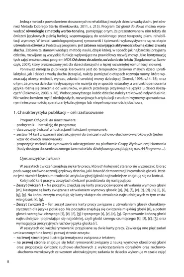 Metoda Dobrego Startu Od g�oski do s�owaProgram wspomagania rozwoju ma�ych dzieci oraz dzieci z op�nionym rozwojem j�zykowym i wad� s�uchu - Ma�gorzata Szewczyk, Marta Bogdanowicz