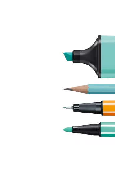 Zestaw Cienkopis STABILO point 88 mini, Flamaster STABILO Pen 68 Mini, zakre�lacz BOSS Mini Pastellove 2.0, o��wek Swano Pastel - etui 35 szt.