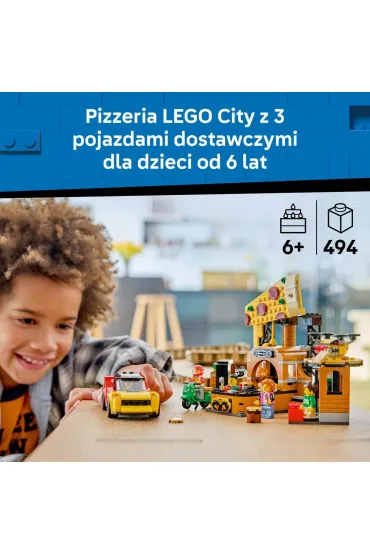 LEGO City Dostawa pizzy z pojazdami 60496