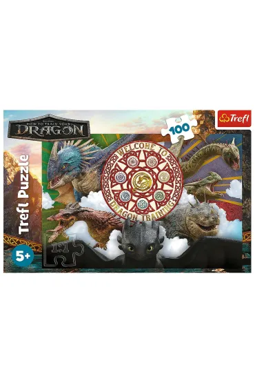 Puzzle 100 el. Smoki w akcji Trefl
