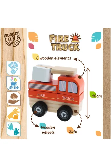 Zabawka drewniana Fire truck 61766 Trefl