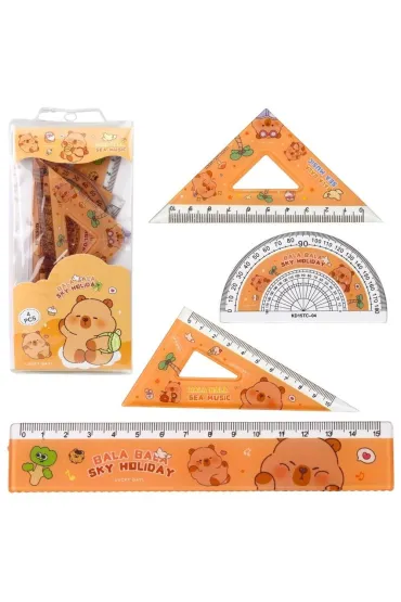 LeanToys Przybory geometryczne kapibara 4el