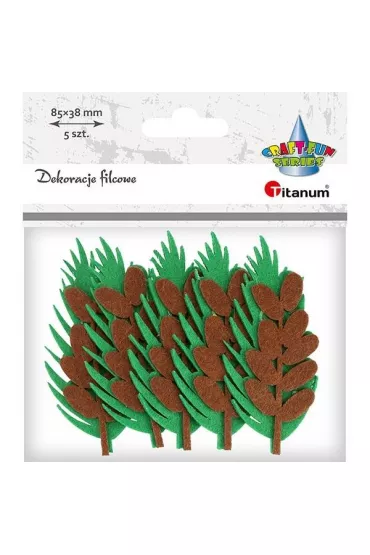 Titanum Filcowe li�cie 3D zielono-br�zowe 38x85mm