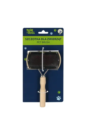 Szczotka dla zwierz�t 2stronna naturalna TRIK&ROLL 560690