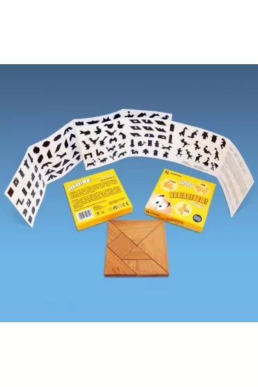 Puzzle drewniane. Seria Tangram Big Fun Republic (Puzzlomatic)