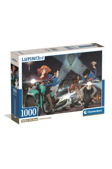 Puzzle 1000 el. Compact Lupin III Clementoni