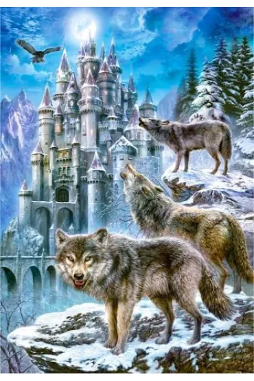 Puzzle 1500 el. Wilki i zamek Castorland
