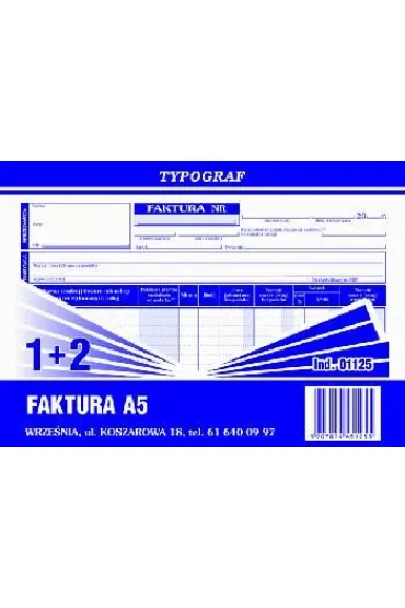 Druki samokopiuj�ce faktura vat A5 80