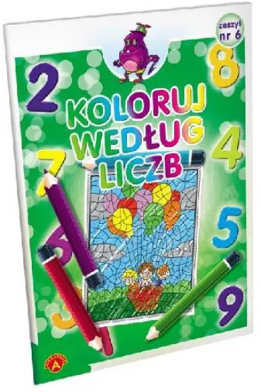 Koloruj wed�ug liczb A3 zeszyt nr 6 *