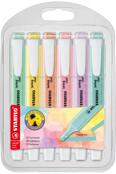 Stabilo Zakre�lacz SwingCool etui Pastel 6 szt.