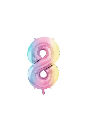 PartyDeco Balon foliowy 8 pastelowy t�czowy 86cm