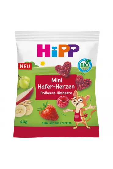 Hipp Serduszka owsiane Truskawki-Maliny 40 g Bio