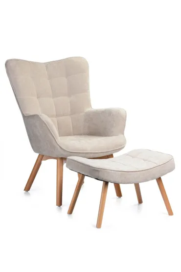HowHomely Fotel z podn�kiem Grella Beige