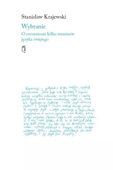 Wybranie O rozumieniu kilku termin�w j�zyka �wi�tego - Stanis�aw Krajewski