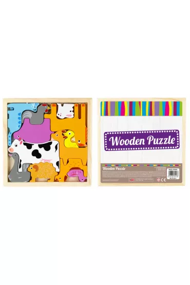 Puzzle Uk�adanka drewniana 12 el. Zwierz�ta Mega Creative