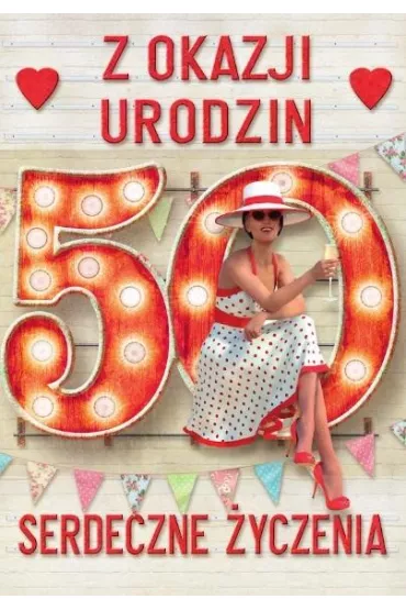 Trend Kartka okoliczno�ciowa Urodziny du�a 50 TDF25