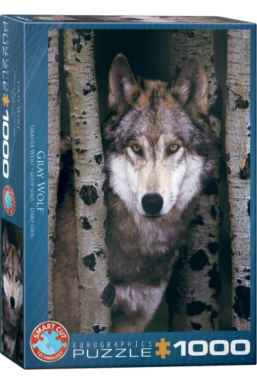 Puzzle 1000 el. Szary wilk Eurographics