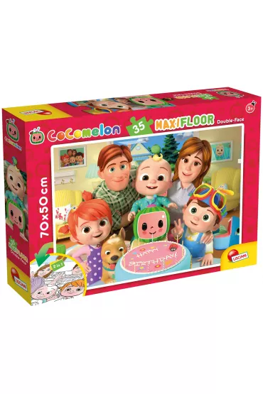 Puzzle dwustronne pod�ogowe 35 el. Cocomelon. Najlepsi przyjaciele Lisciani