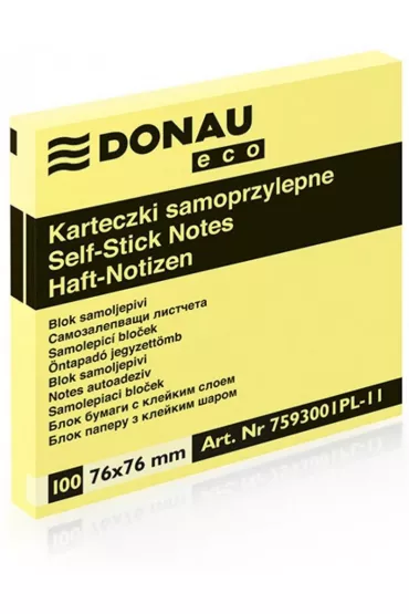 Donau Bloczek samoprzylepny Eco 76x76mm 12 szt.