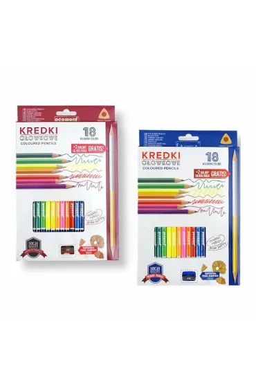 Penword Kredki o��wkowe tr�jk�tne + temper�wka 18 szt.
