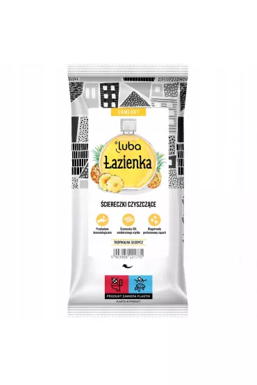 Luba Comfort �ciereczki czyszcz�ce do �azienki zapachowe Tropikalna S�odycz 32 szt.