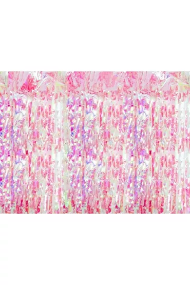 PartyDeco Kurtyna party opalizuj�cy r�owy 100x200cm