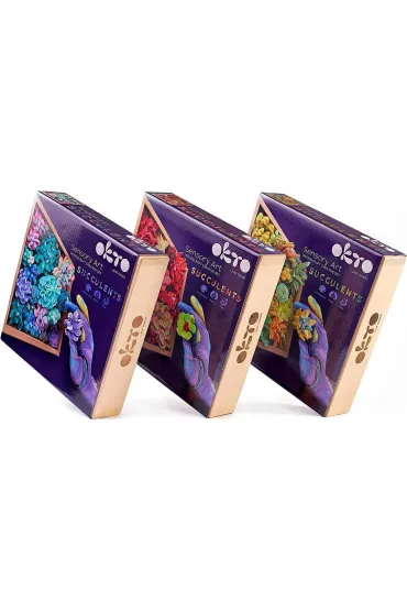 Sensory Art Okto Zestaw Wood&Craft Sukulenty - Czu�o�� 21 x 21 cm