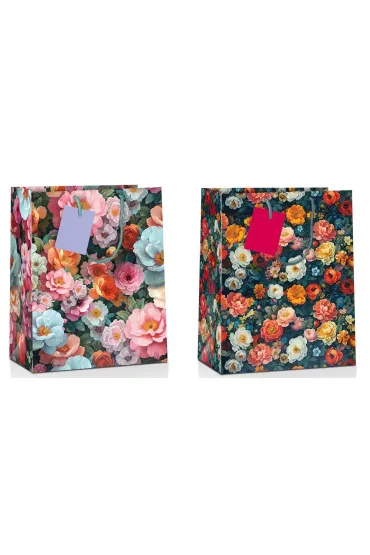 Pan Dragon Torba prezentowa Flower MIX 32x26x12cm
