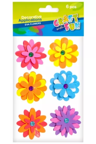 Craft with Fun Ozdoby dekoracyjne piankowe Kwiaty