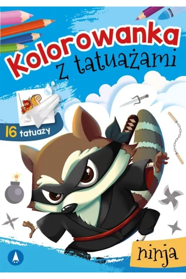 Kolorowanka z tatua�ami. Ninja