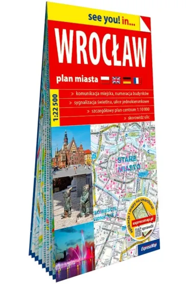 Wroc�aw papierowy plan miasta 1:22 500