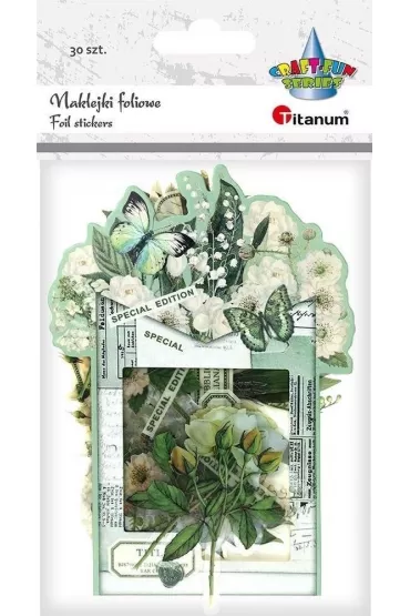 Titanum Naklejki foliowe Kwiaty bia�e 30 szt