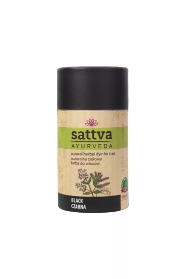Sattva Natural Herbal Dye for Hair naturalna zio�owa farba do w�os�w Black 150 g