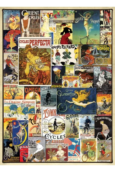 Puzzle 1000 el. Stare plakaty - Rowery Eurographics