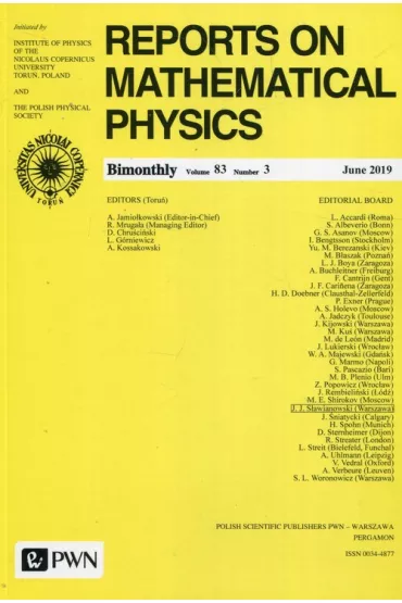 Reports on Mathematical Physics 83/3/2019 - Andrzej Jamio�kowski, Ryszard Mruga�a
