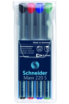 Schneider Foliopis permanentny maxx 220 0,4 mm 4 kolory
