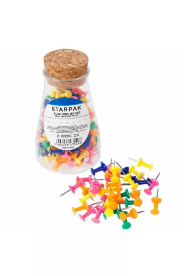 Starpak Pinezki ko�ki kolorowe do tablic 150 szt.