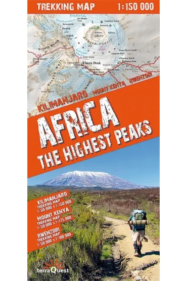 Mapa trekkingowa Afryka najwy�sze szczyty 1:150 000