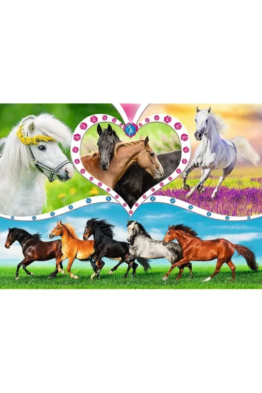 Puzzle 200 el. Pikne konie Trefl