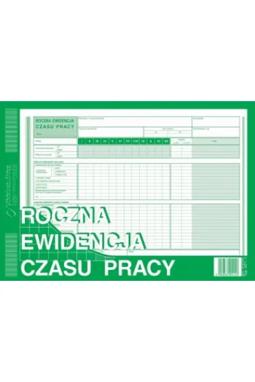 Ewidencja czasu pracy roczna 527-1